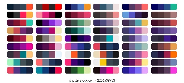 Plantilla de diseño de conjunto de paleta de color de vector multicolor