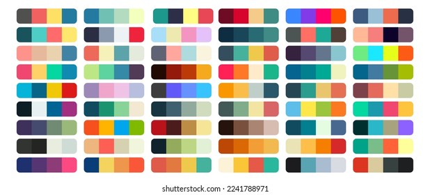 Vector Color Palette Set Design Template Multi color