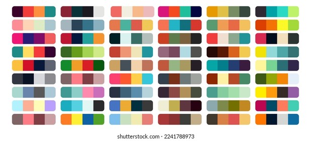 Vector Color Palette Set Design Template Multi color