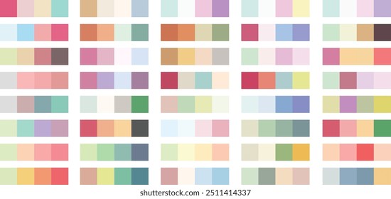 Vector de color y diseño de conjunto de paletas
