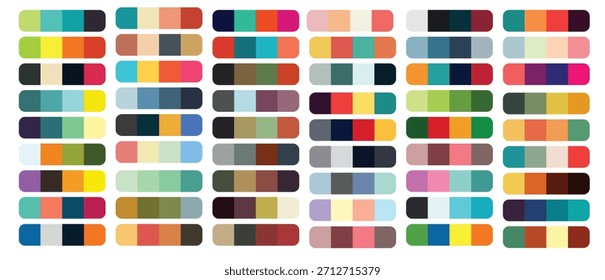 Vector paleta de colores conjunto diseño Plantilla multicolor