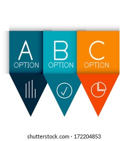 Vector color paper arrow design template for business background | numbered banners | business lines | graphic website layout vector