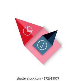 Vector color paper arrow design template for business background | numbered banners | business lines | graphic website layout vector