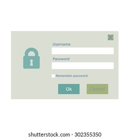 Vector Color Password Dialog.