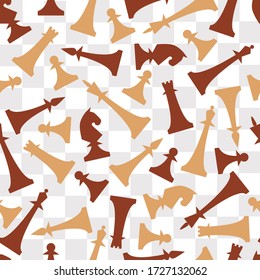 Vector color pattern with chess pieces