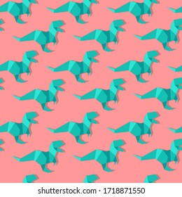 Vector color pattern "Dinosaur origami"