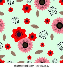 vector color pattern with floral motif for design
