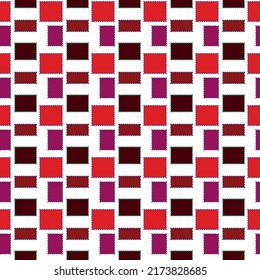 Vector color pattern. Geometric background. Vector Illustration. White background Abstract geometric seamless pattern. Modern stylish texture. Simple desiogn. Red violet white. Color ornament. Square.