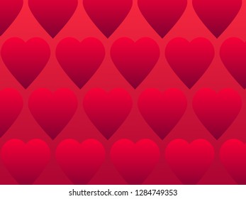 Vector Color pattern with hearts. Valentine's day.