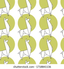 Vector color pattern "Llama origami"