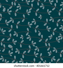 vector color pattern with sprigs of plants for your design