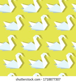 Vector color pattern "Swan origami"
