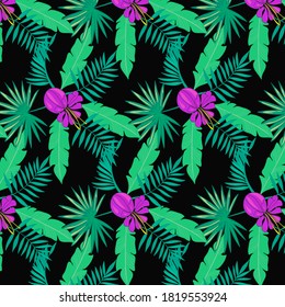 Patrones de color vectorial de plantas tropicales