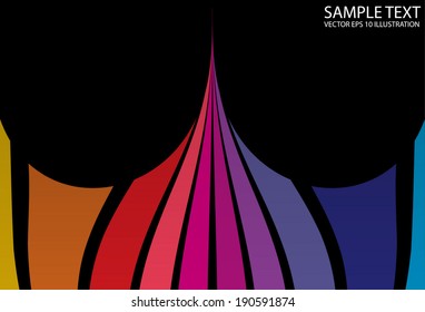 Vector color peak background illustration - Abstract   rainbow peak colorful background template