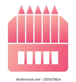 Diseño de iconos de gradiente de glifo de color del vector
