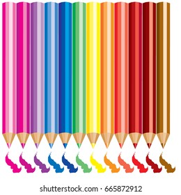 Vector Color Pencil Illustration Stock Vector (Royalty Free) 665872912 ...