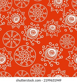 Vector Color. Perforated patterns Papel Picado pattern, hand-drawn solid laces. Hispanic Heritage Month. Polygonal seamless pattern for web banner, poster, cover, splash, social network.