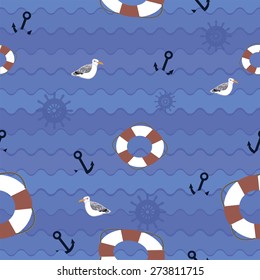 vector color picture, sea theme. pattern