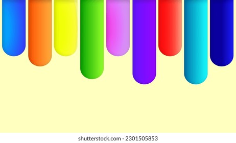 Vector Color Popsicle Sticks Set. Isolated illustrations