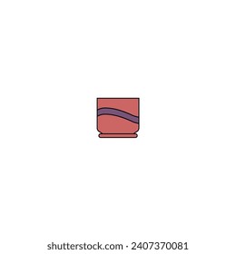 vector with color pots illustration
