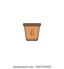 vector with color pots illustration