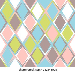 Vector color rhombus seamless pattern