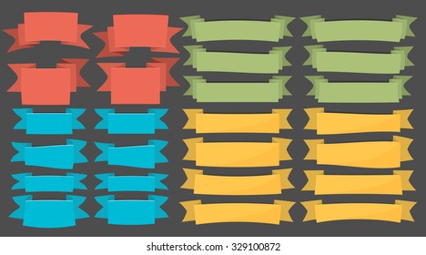Vector color Ribbons Set