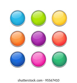 Vector color round button