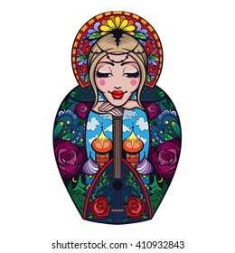 Vector Color Russian Doll Illustration