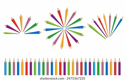 Vector color school crayons for kids