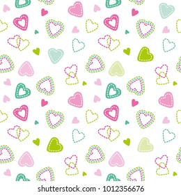 vector color seamless background pattern hearts