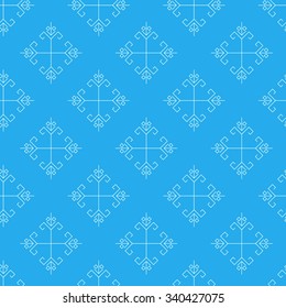 Vector color seamless geometrical pattern. Decorative vintage texture. Retro background for cards, invitations and others.