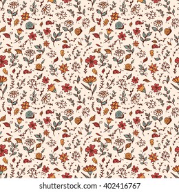 vector color seamless pattern on the theme of nature