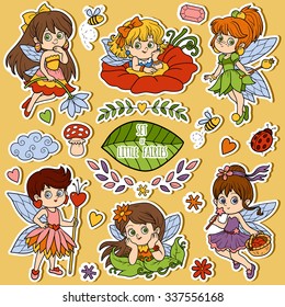 Vector color set about little fairies, cartoon collection