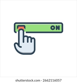 Vector color shadow icon for activation