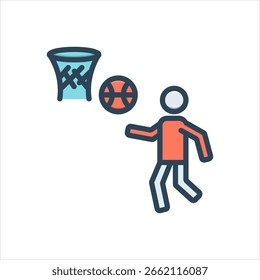 Icono de sombra de color de Vector para la activación