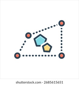 Icono de sombra de color de Vector para distorsión