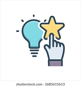 Icono de sombra de color de Vector para factual