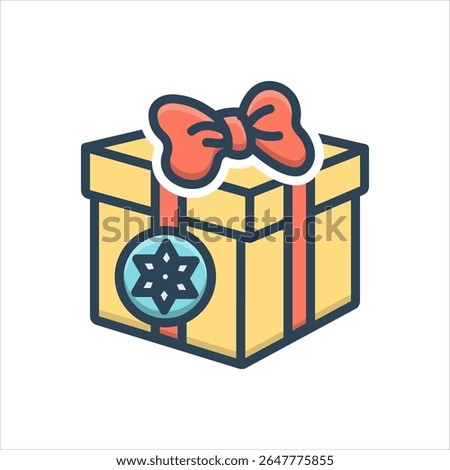 Vector color shadow icon for gifts