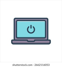 Vector color shadow icon for log off