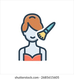 Icono de sombra de color de Vector para maquillaje