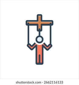 Vektorfarbschattensymbol für Manipulationen