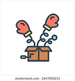 Vector color shadow icon for punching toy
