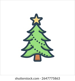 Ícone de sombra de cor de vetor para x mas