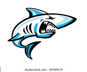 vector color shark icon on white background