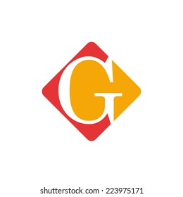Vector color sign initial letter G 