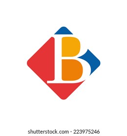 Vector color sign initial letter B 