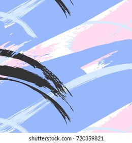 Vector color splash. Brush stroke design. Grunge fashion minimal art. Dynamic organic shapes