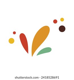 Vector color splash new year celebration element illustration.