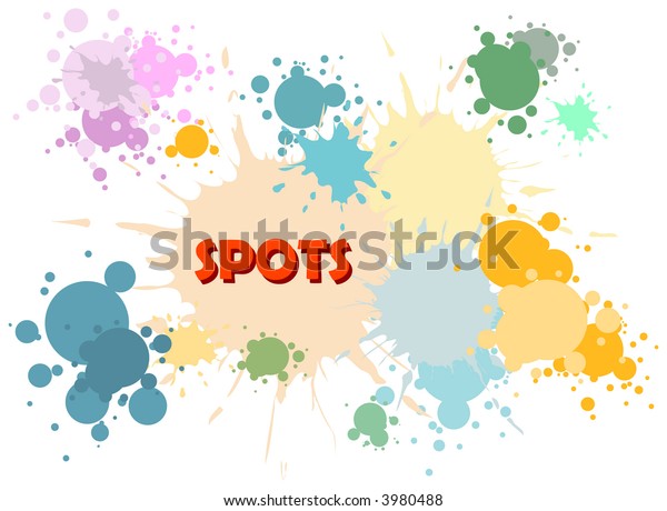 Vector Color Spots Background On White Stock Vector (Royalty Free) 3980488